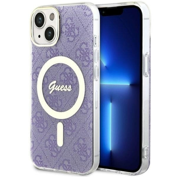 Telefono Dėklas Case Guess iPhone 14 6.1" Violetinis hardcase 4G MagSafe GNZ022 Telefono Dėklas Case Guess iPhone 14 6.1" Violetinis hardcase 4G MagSafe GNZ022