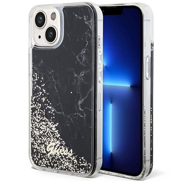 Telefono Dėklas Case Guess iPhone 14 6.1" Juodas hardcase Liquid Glitter Marble GNZ022 Telefono Dėklas Case Guess iPhone 14 6.1" Juodas hardcase Liquid Glitter Marble GNZ022