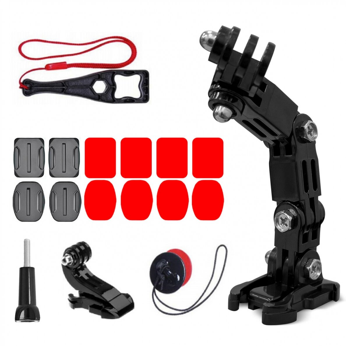 GoPro Set of Helmet Mounting Accessories GoPro, DJI, Insta360, SJCam, Eken Sports Cameras (GoPro Cycling Helmet Chin Laikiklis) GoPro Set of Helmet Mounting Accessories GoPro, DJI, Insta360, SJCam, Eken Sports Cameras (GoPro Cycling Helmet Chin Laikiklis)