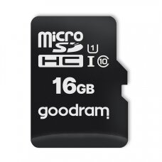 Goodram Microcard 16 GB micro SD HC UHS-I class 10 Atminties kortelė, SD adapteris (M1AA-0160R12)