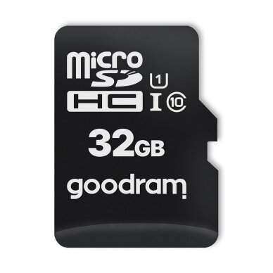 Goodram Microcard 32 GB micro SD HC UHS-I class 10 atminties kortelė, SD adapteris (M1AA-0320R12) 1
