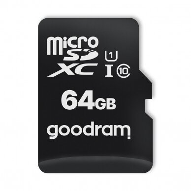 Goodram Microcard 64 GB micro SD XC UHS-I class 10 memory card, SD adapter (M1AA-0640R12) 2