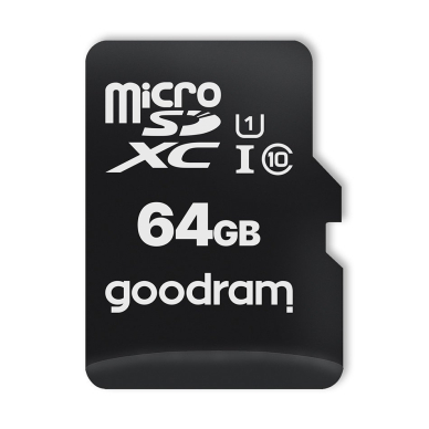 Goodram Microcard 64 GB micro SD XC UHS-I class 10 memory card, SD adapter (M1AA-0640R12) 2 Goodram Microcard 64 GB micro SD XC UHS-I class 10 memory card, SD adapter (M1AA-0640R12) 2