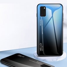 Grūdinto Stiklo Dėklas Nugarėlė "Gradient Glass Durable" Samsung Galaxy A41 Juodas-Mėlynas