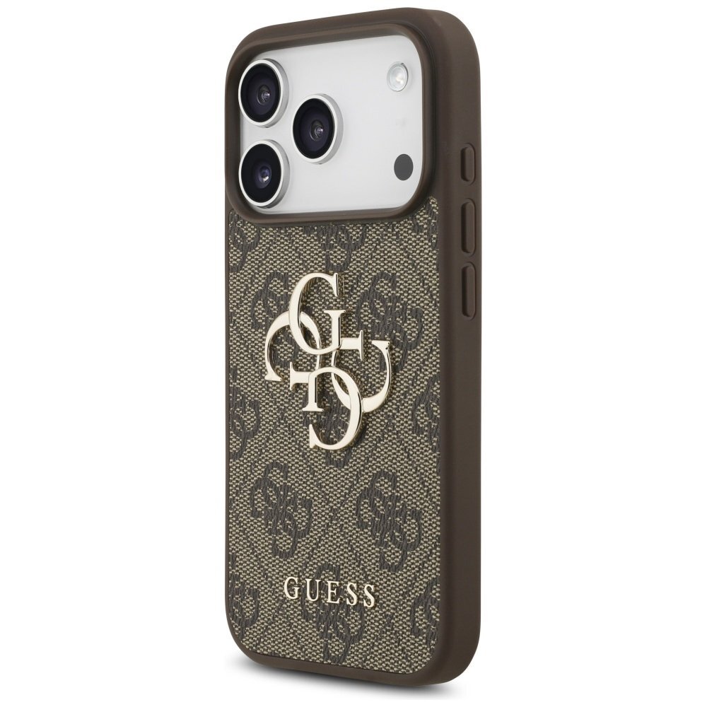 iPhone 17 Pro dėklas Guess 4G Big Logo – rudas 1 iPhone 17 Pro dėklas Guess 4G Big Logo – rudas 1