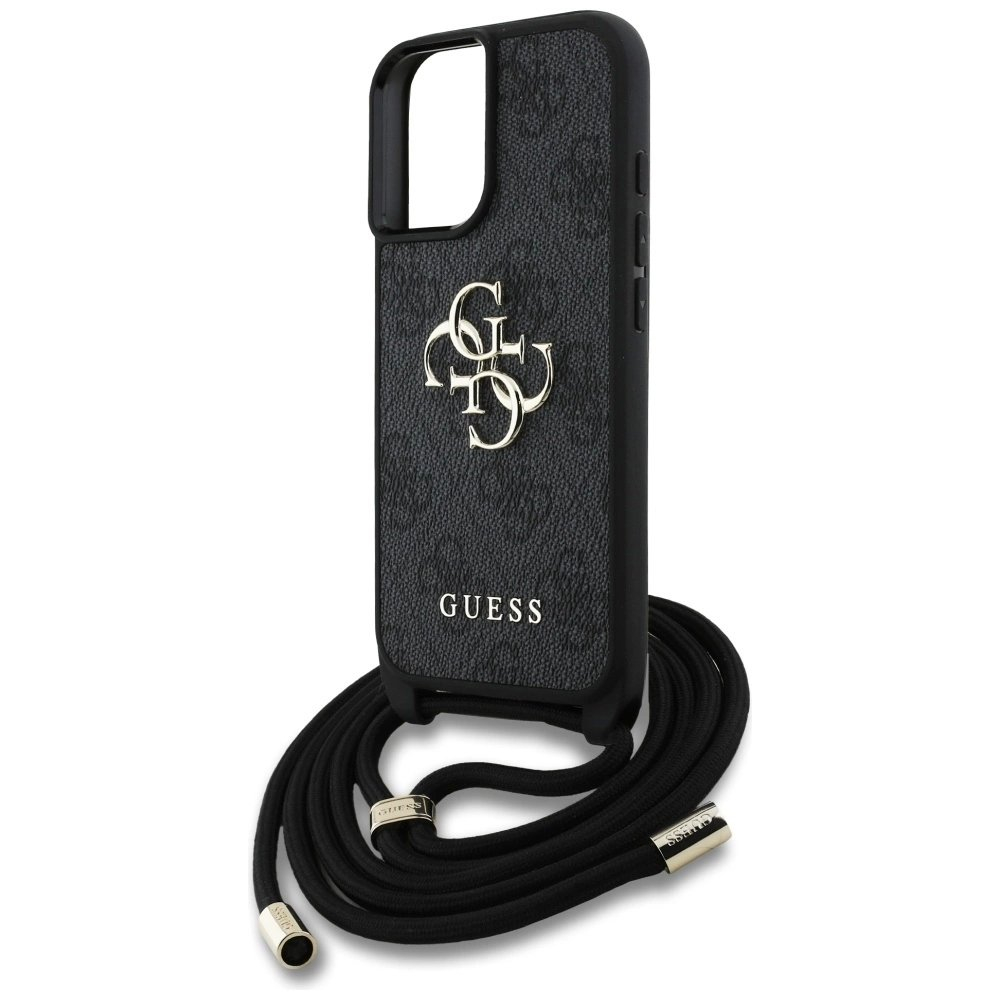 Guess 4G Big Logo Cord Stap Crossbody Dėklas skirtas iPhone 16 Plus Juodas 4 Guess 4G Big Logo Cord Stap Crossbody Dėklas skirtas iPhone 16 Plus Juodas 4