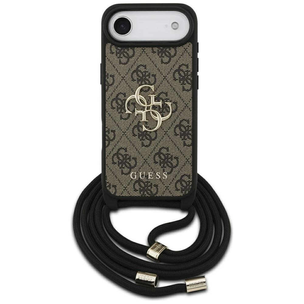 iPhone 17 Air Guess 4G Big Logo Crossbody dėklas – rudas