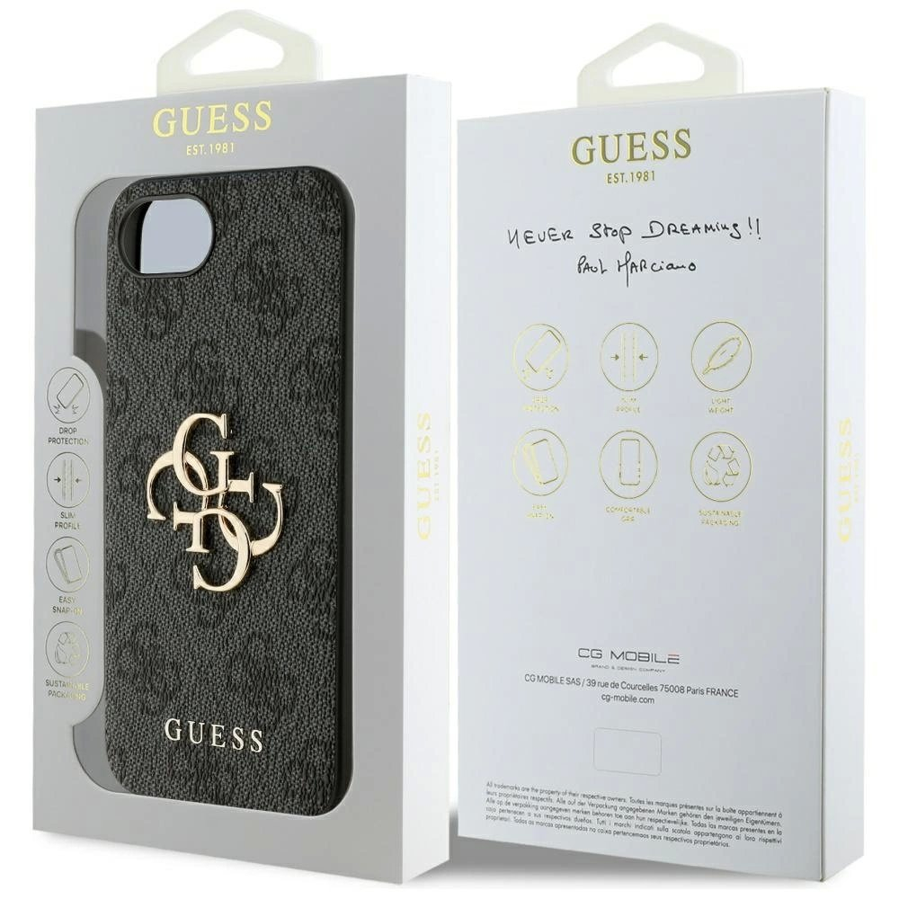 Guess 4G Big Logo iPhone 16e Dėklas - Juodas 7