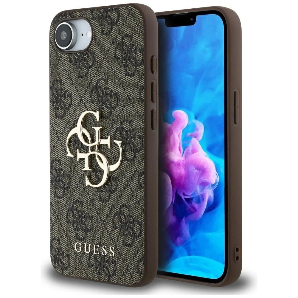 Guess 4G Big Logo iPhone 16e Dėklas - Rudas