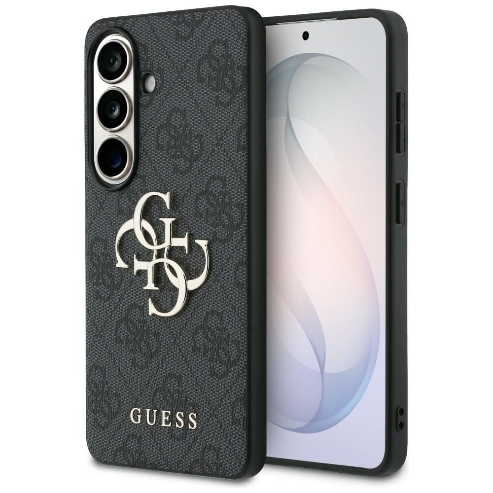 Samsung Galaxy S26 Guess 4G Big Metal Logo dėklas – juodas Samsung Galaxy S26 Guess 4G Big Metal Logo dėklas – juodas
