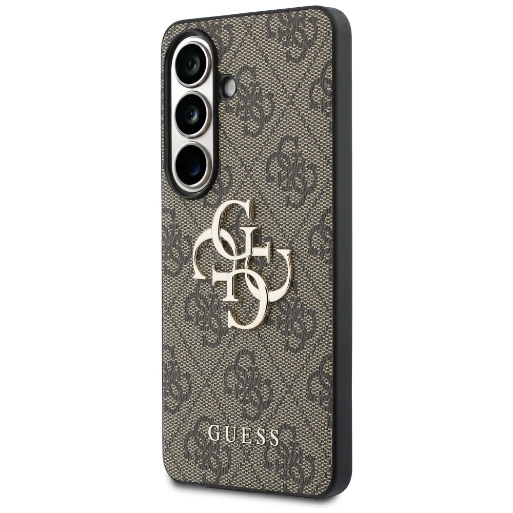 Samsung Galaxy S26 Plus Guess 4G Big Metal Logo dėklas – rudas 1