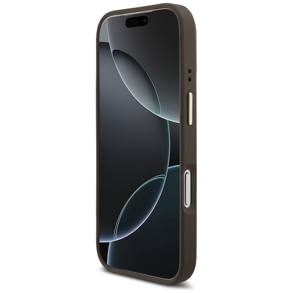 iPhone 17 Pro Guess 4G MagSafe Wallet dėklas – rudas 4