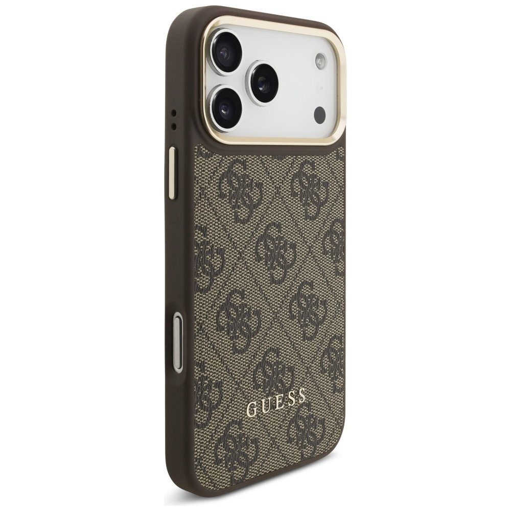 iPhone 17 Pro Max Guess 4G MagSafe Wallet dėklas – rudas 3