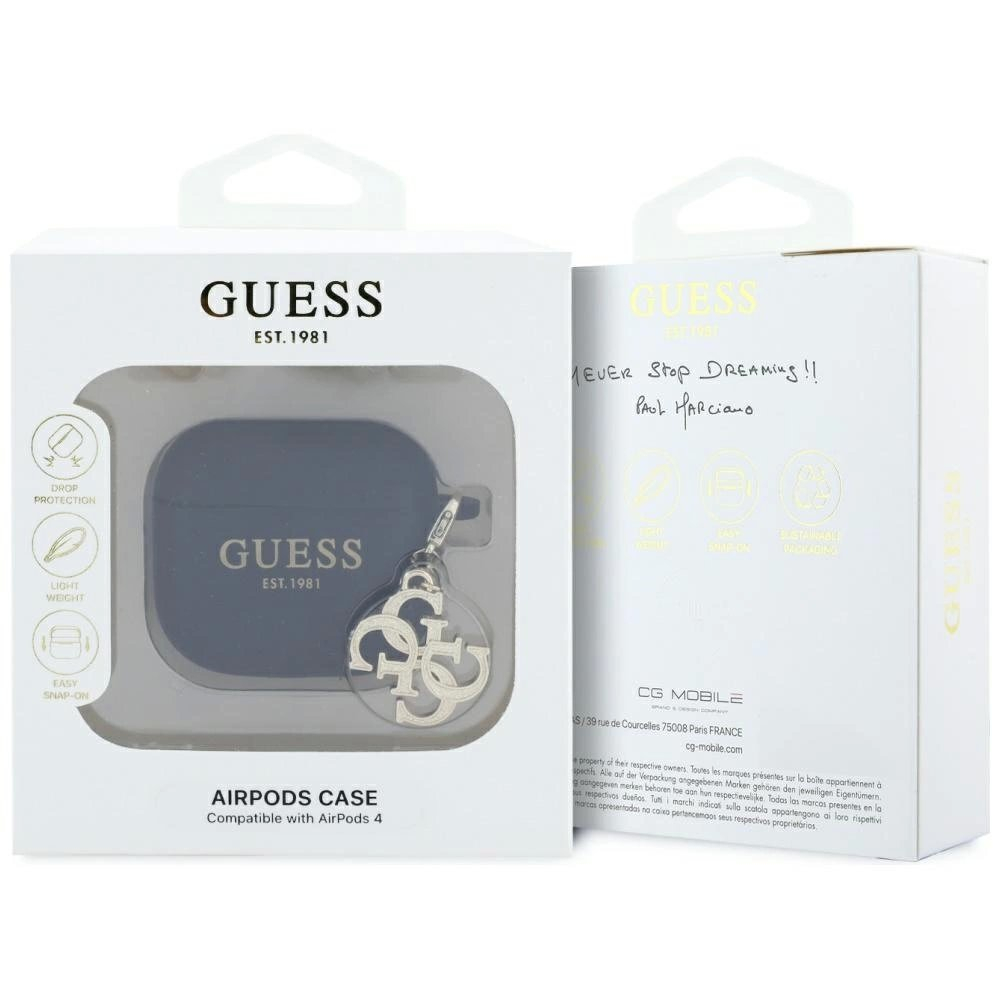 AirPods 4 Guess 4G Charm dėklas - juodas 2