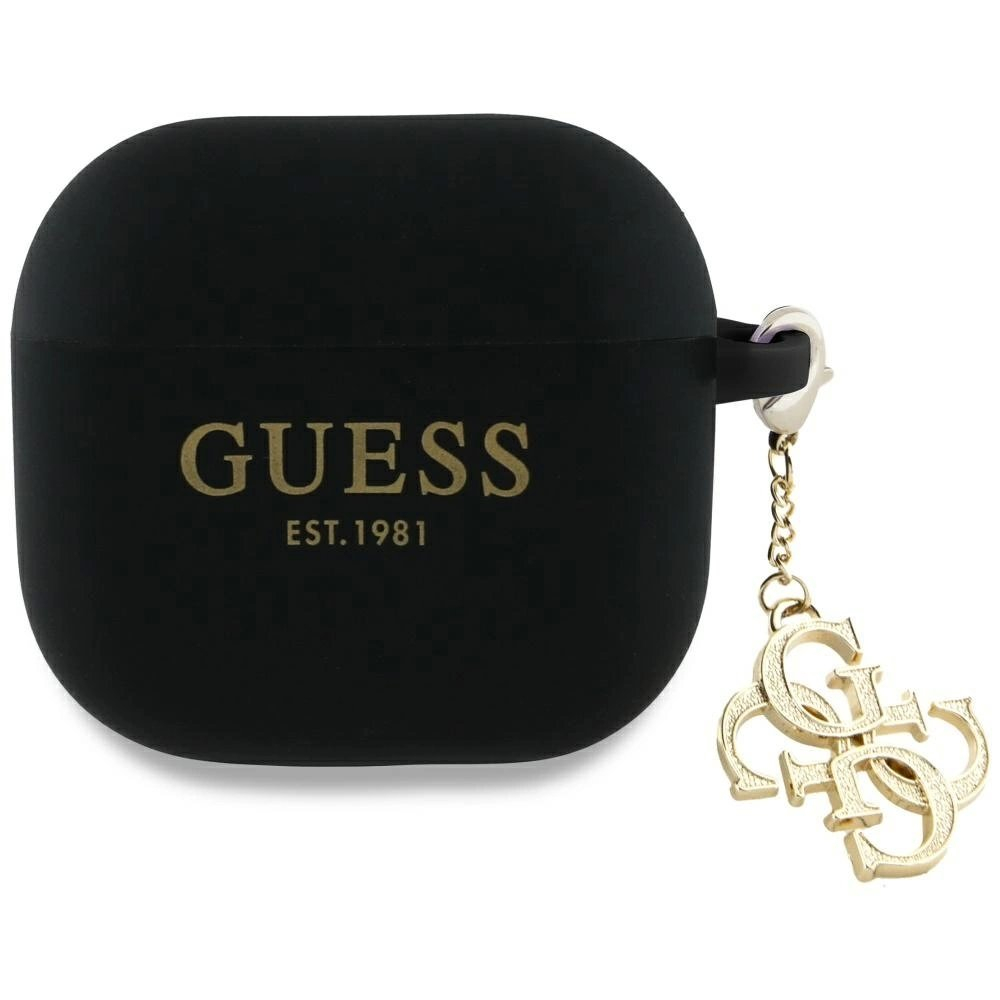 AirPods 4 Guess 4G Charm dėklas - juodas