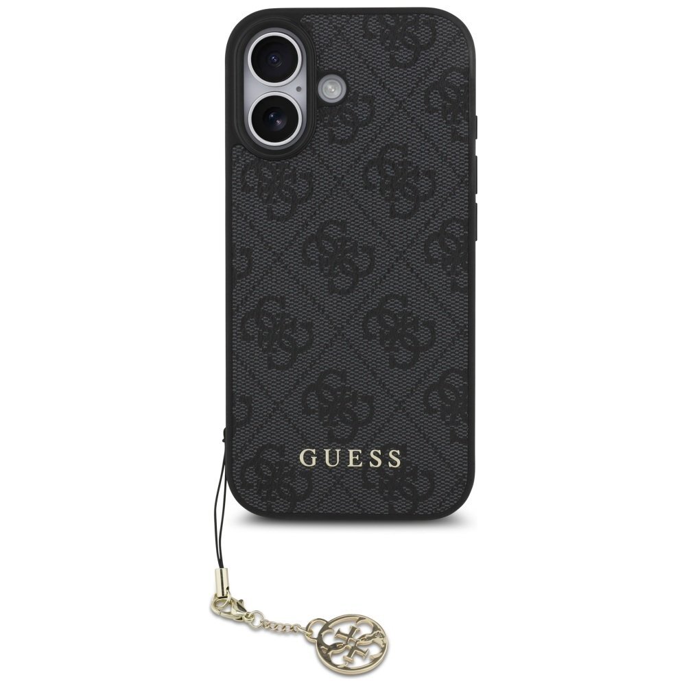 iPhone 17 dėklas Guess 4G Charms Collection, MagSafe – juodas 1 iPhone 17 dėklas Guess 4G Charms Collection, MagSafe – juodas 1