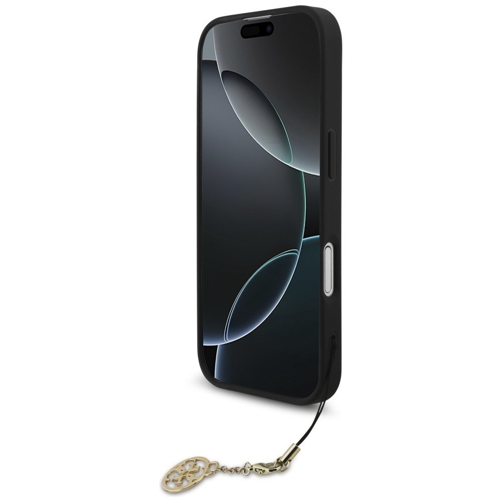 iPhone 17 dėklas Guess 4G Charms Collection, MagSafe – juodas 3