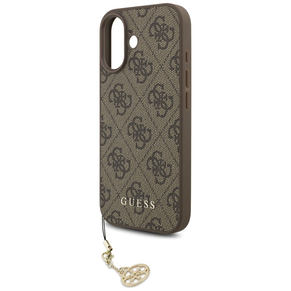 iPhone 17 Guess 4G Charms Collection dėklas su MagSafe – rudas 4