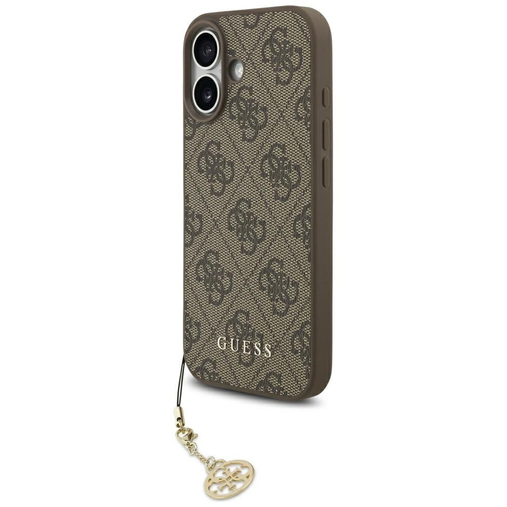 iPhone 17 Guess 4G Charms Collection dėklas su MagSafe – rudas iPhone 17 Guess 4G Charms Collection dėklas su MagSafe – rudas