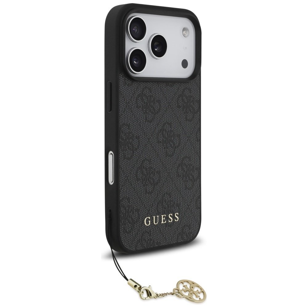 iPhone 17 Pro dėklas Guess 4G Charms Collection, MagSafe – juodas 2