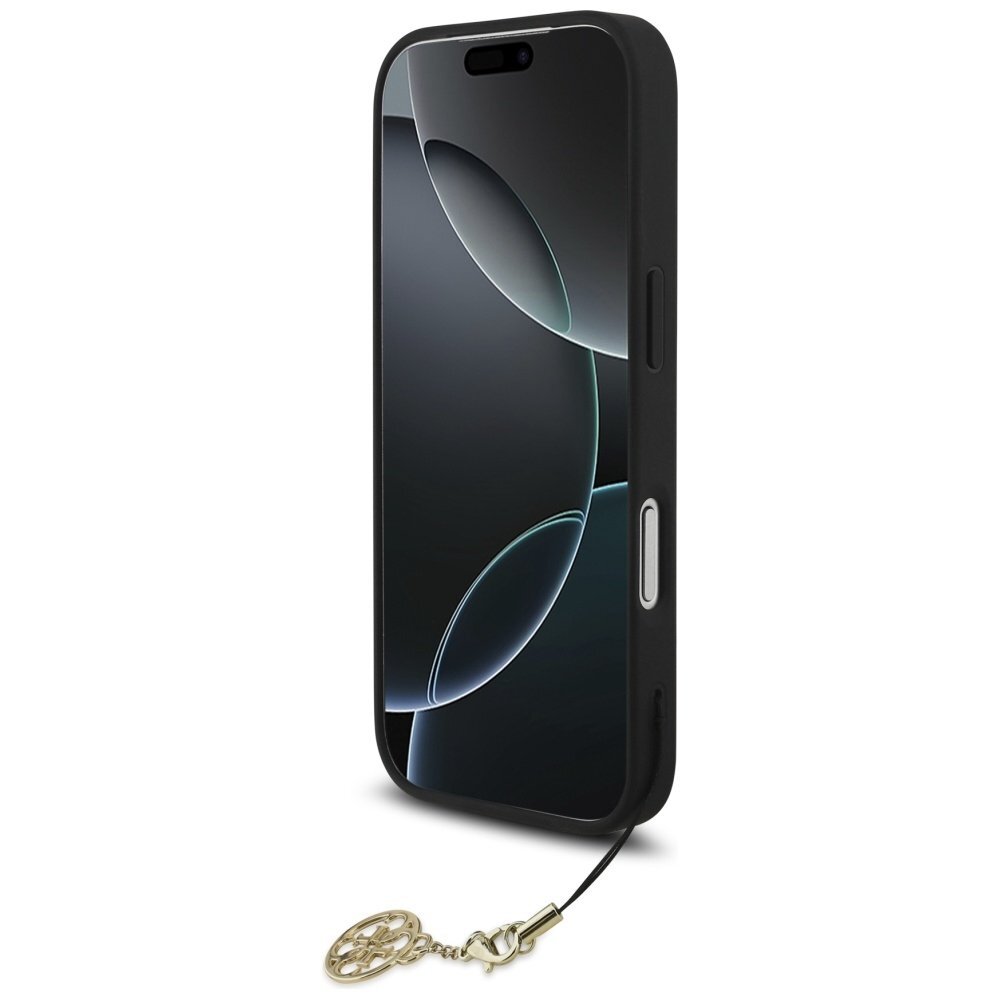 iPhone 17 Pro dėklas Guess 4G Charms Collection, MagSafe – juodas 3