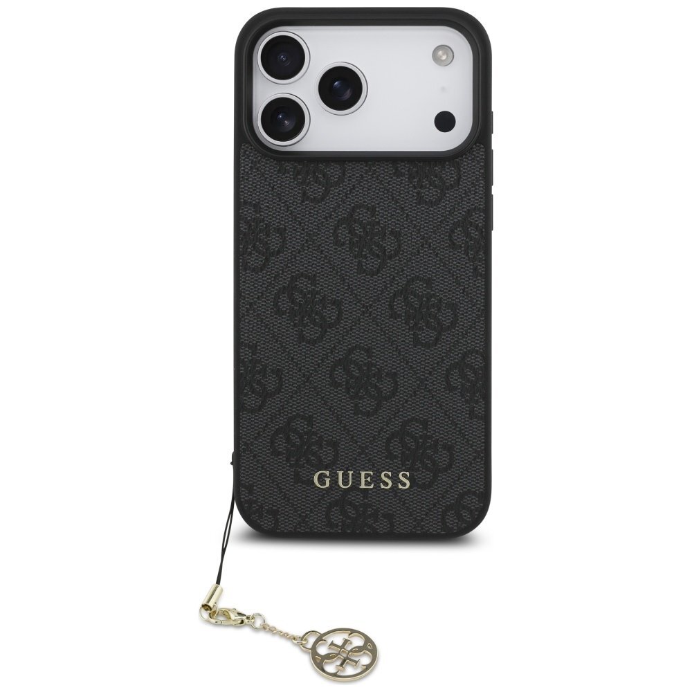 iPhone 17 Pro Max dėklas Guess 4G Charms Collection, MagSafe – juodas 1