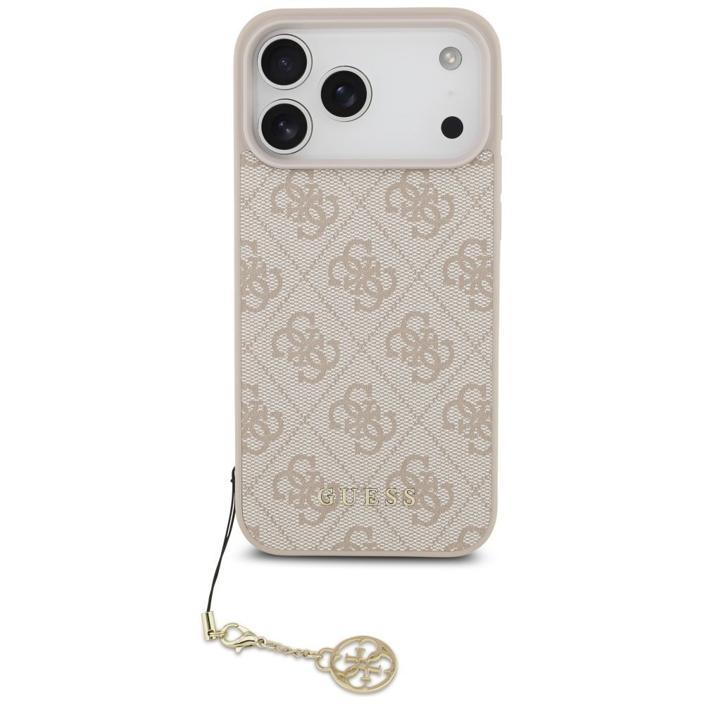 iPhone 17 Pro Max Guess 4G Charms Collection dėklas su MagSafe – rožinis 1