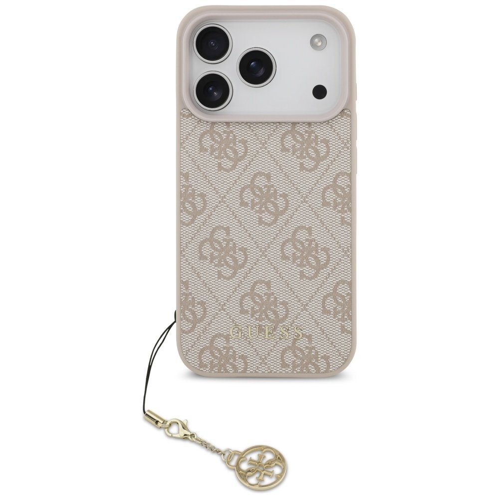 iPhone 17 Pro Guess 4G Charms Collection dėklas su MagSafe – rožinis 1