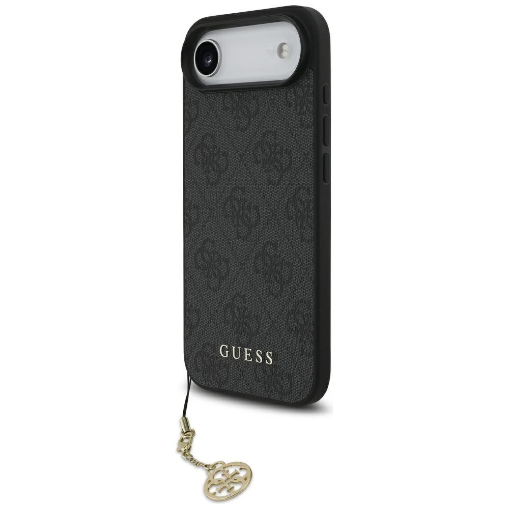 iPhone Air dėklas Guess 4G Charms Collection, MagSafe – juodas