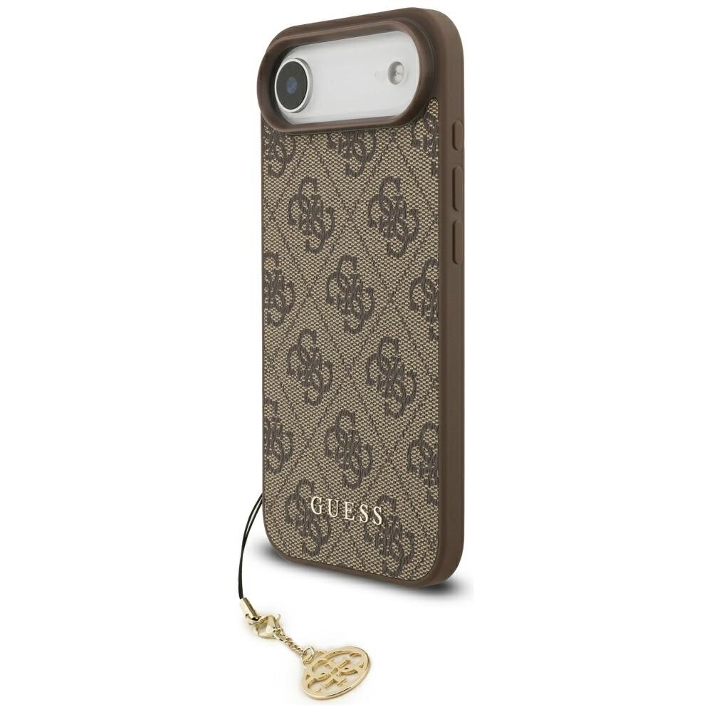iPhone Air Guess 4G Charms Collection MagSafe dėklas – rudas iPhone Air Guess 4G Charms Collection MagSafe dėklas – rudas