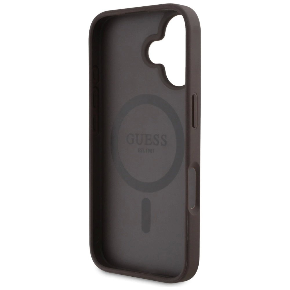iPhone 16 – Guess 4G Circle Classic Logo MagSafe dėklas - Rudas 6 iPhone 16 – Guess 4G Circle Classic Logo MagSafe dėklas - Rudas 6