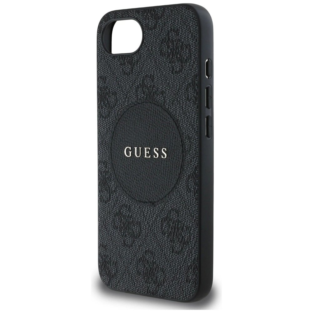 Guess 4G Circle Classic Logo MagSafe Dėklas skirtas iPhone 16e - Juodas 5