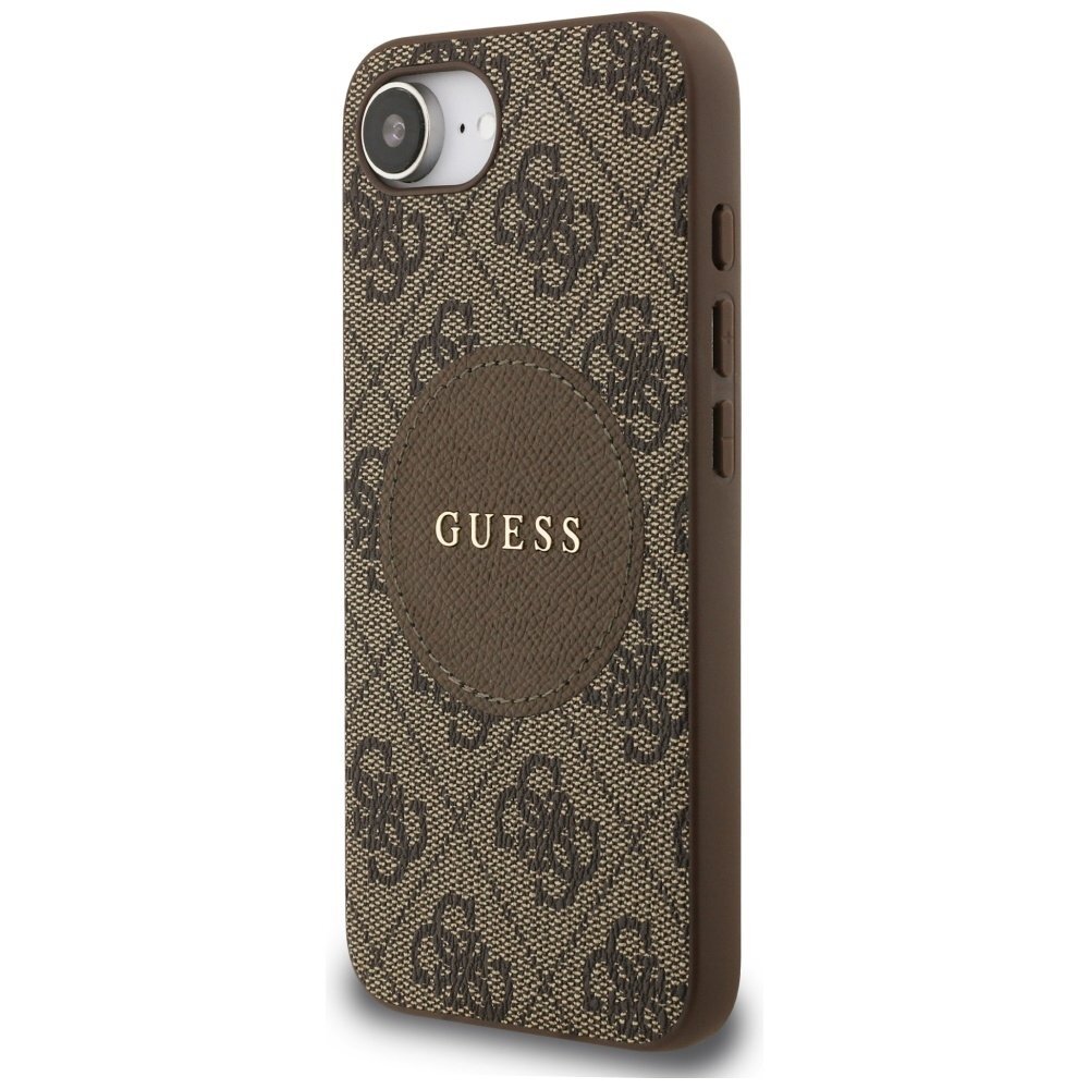 iPhone 16e Guess 4G Circle Classic Logo MagSafe dėklas – rudas 1 iPhone 16e Guess 4G Circle Classic Logo MagSafe dėklas – rudas 1