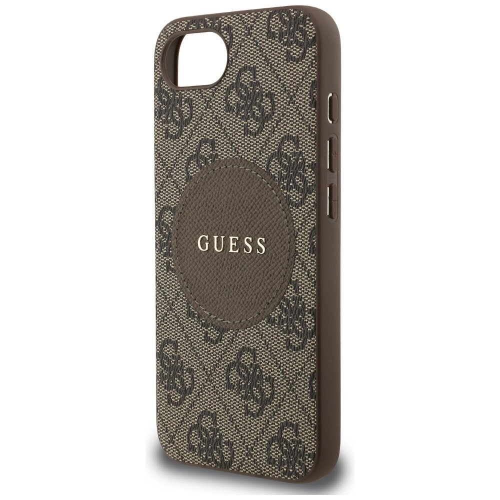 iPhone 16e Guess 4G Circle Classic Logo MagSafe dėklas – rudas 5 iPhone 16e Guess 4G Circle Classic Logo MagSafe dėklas – rudas 5