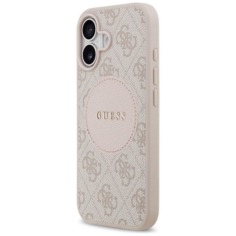 iPhone 17 Guess 4G Circle Classic Logo dėklas su MagSafe – rožinis 1