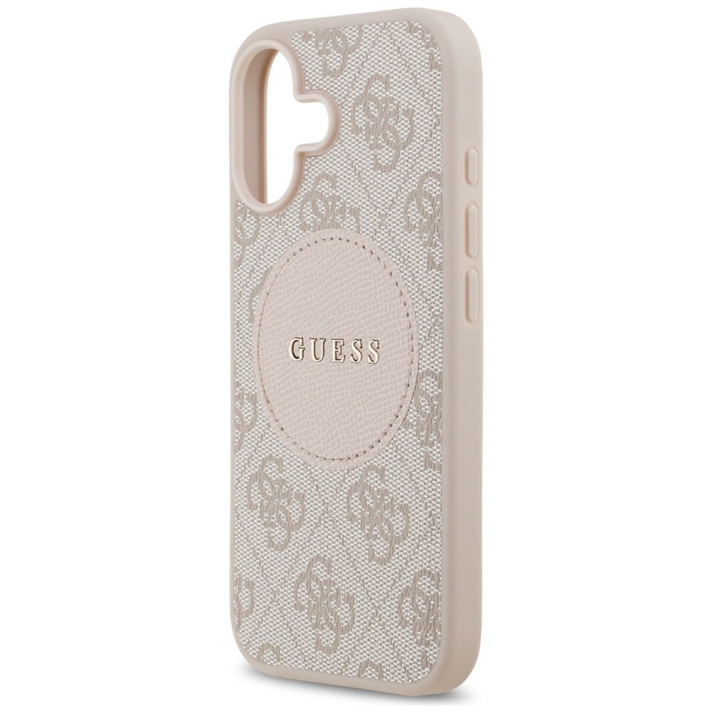 iPhone 17 Guess 4G Circle Classic Logo dėklas su MagSafe – rožinis 5