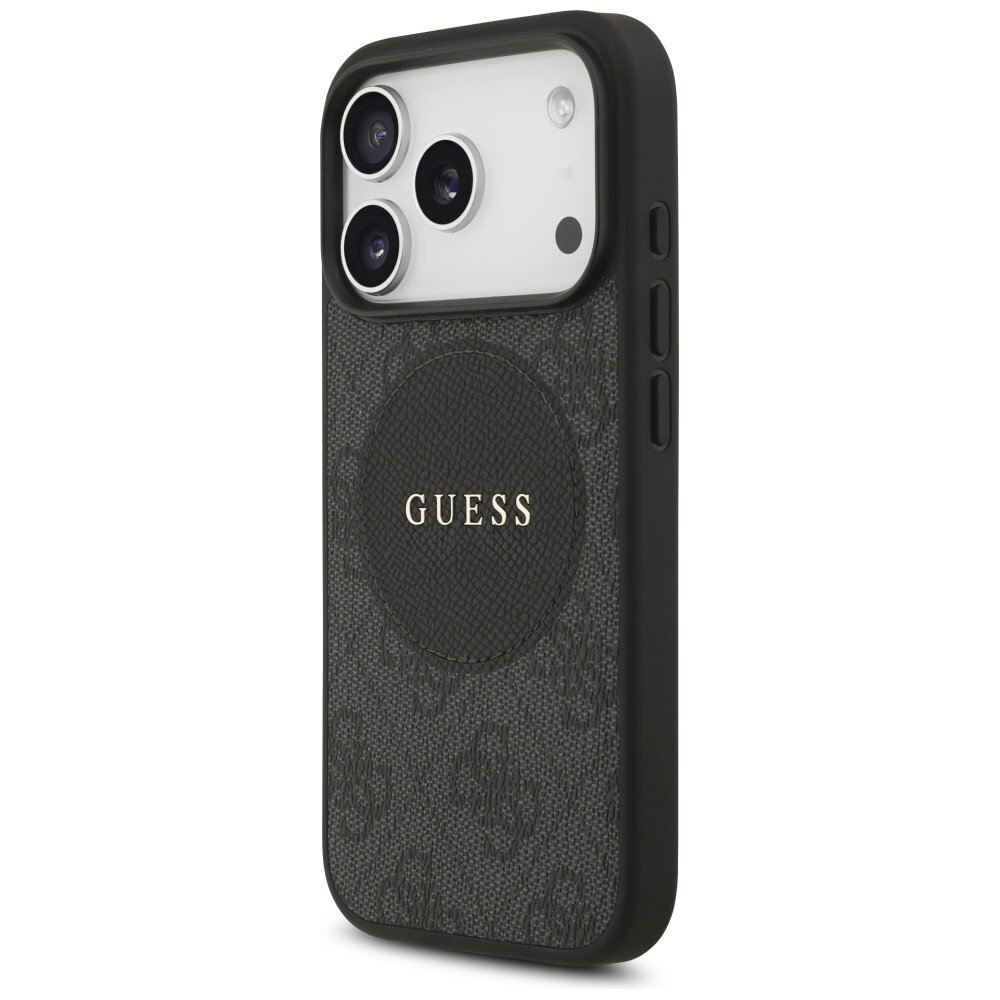 iPhone 17 Pro dėklas Guess 4G Circle Classic Logo MagSafe – rožinis 1