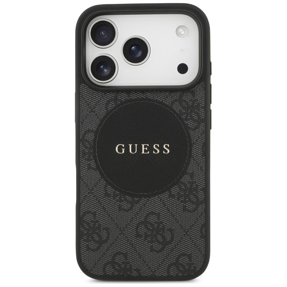 iPhone 17 Pro dėklas Guess 4G Circle Classic Logo MagSafe – rožinis 2