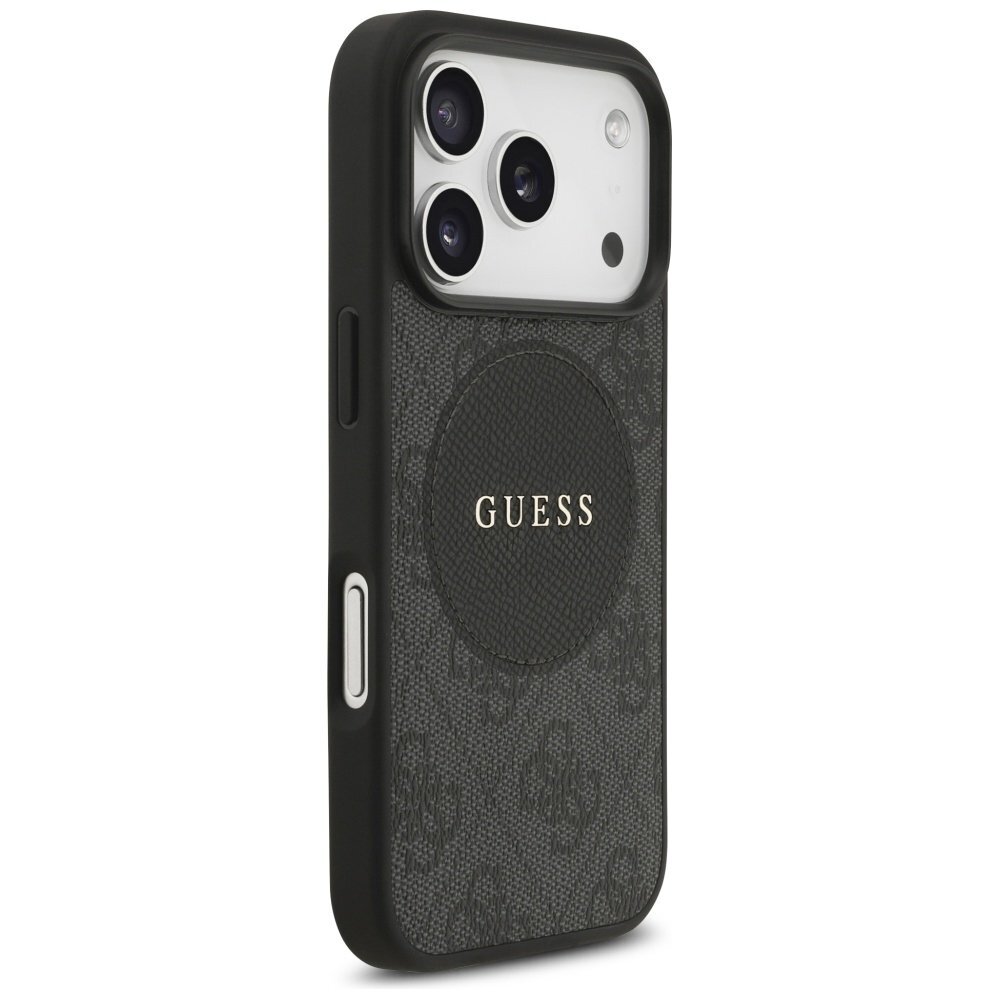 iPhone 17 Pro dėklas Guess 4G Circle Classic Logo MagSafe – rožinis 3