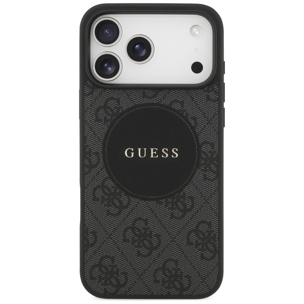 iPhone 17 Pro Max dėklas Guess 4G Circle Classic Logo, MagSafe – juodas 2
