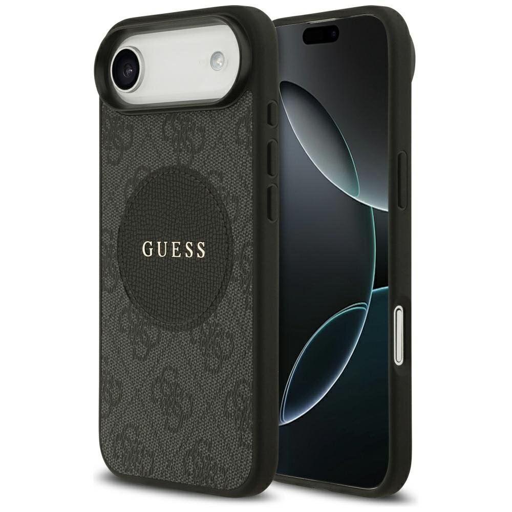 iPhone Air Guess 4G Circle Classic Logo dėklas su MagSafe – juodas