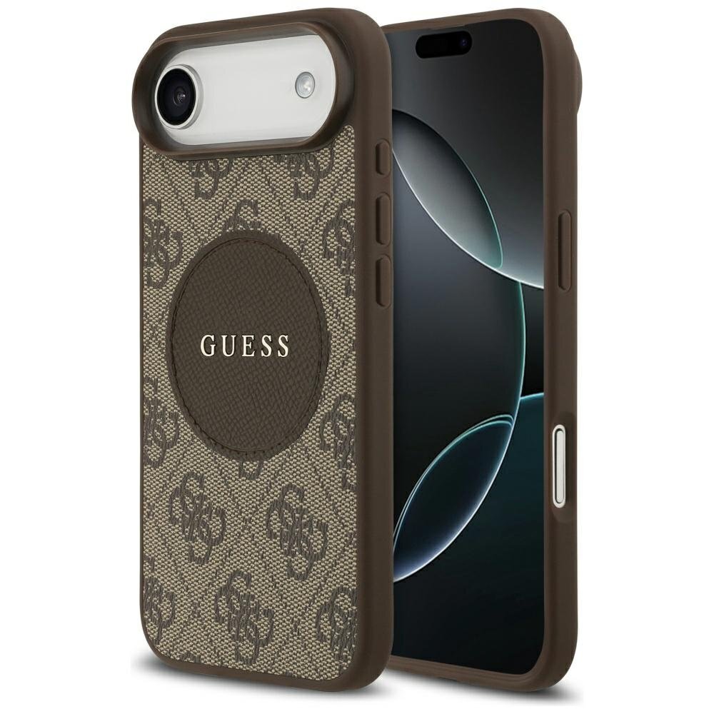 iPhone Air Guess 4G Circle Classic Logo MagSafe dėklas – rudas
