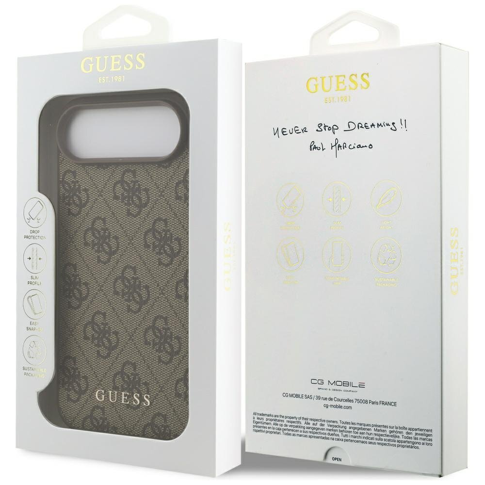 iPhone 17 Air dėklas Guess 4G Classic – rudas 7 iPhone 17 Air dėklas Guess 4G Classic – rudas 7