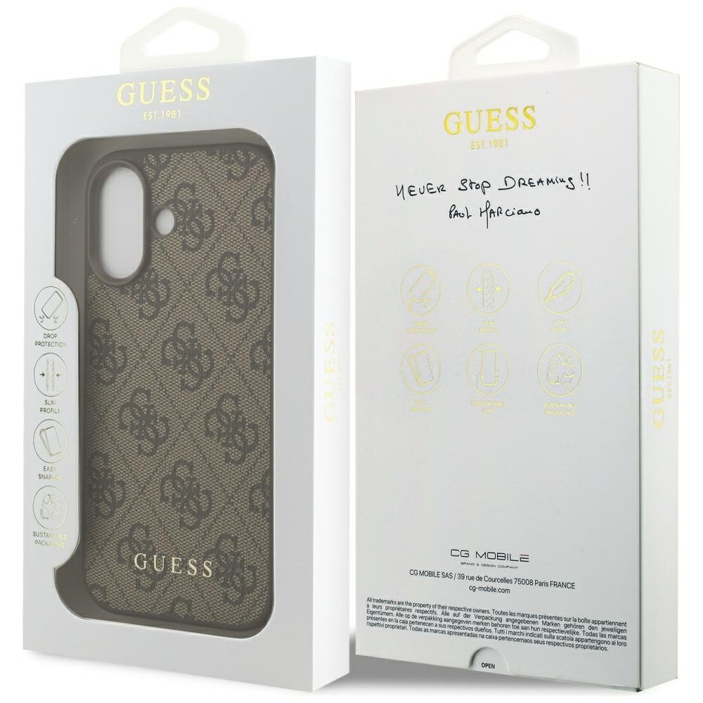 iPhone 17 dėklas Guess 4G Classic – rudas 7 iPhone 17 dėklas Guess 4G Classic – rudas 7