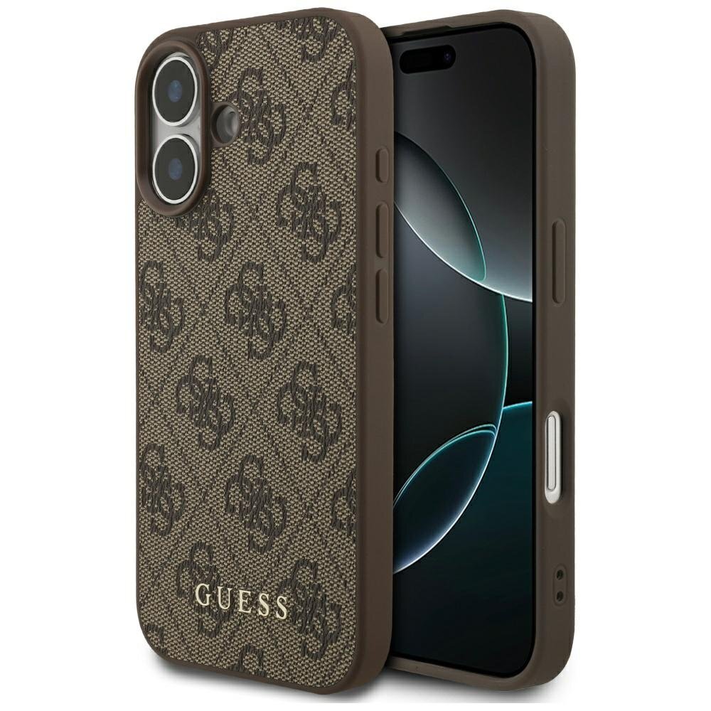 iPhone 17 dėklas Guess 4G Classic – rudas iPhone 17 dėklas Guess 4G Classic – rudas