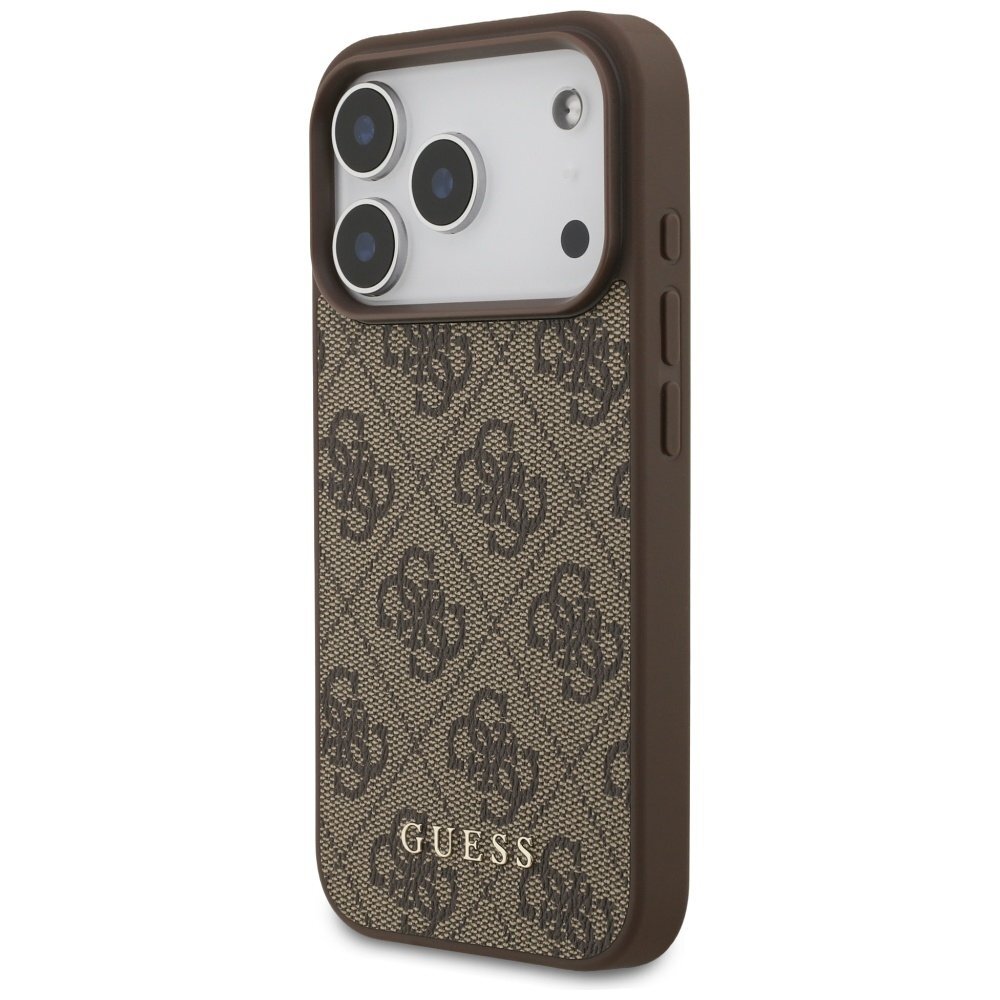 iPhone 17 Pro dėklas Guess 4G Classic – rudas 1 iPhone 17 Pro dėklas Guess 4G Classic – rudas 1