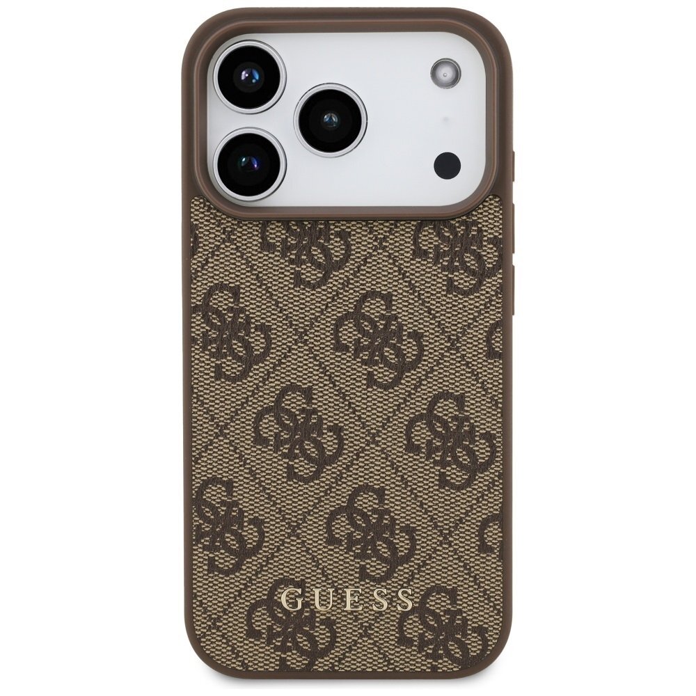 iPhone 17 Pro dėklas Guess 4G Classic – rudas 2 iPhone 17 Pro dėklas Guess 4G Classic – rudas 2