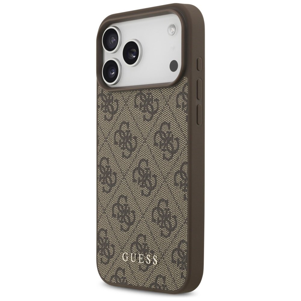 iPhone 17 Pro Max dėklas Guess 4G Classic – rudas 1 iPhone 17 Pro Max dėklas Guess 4G Classic – rudas 1
