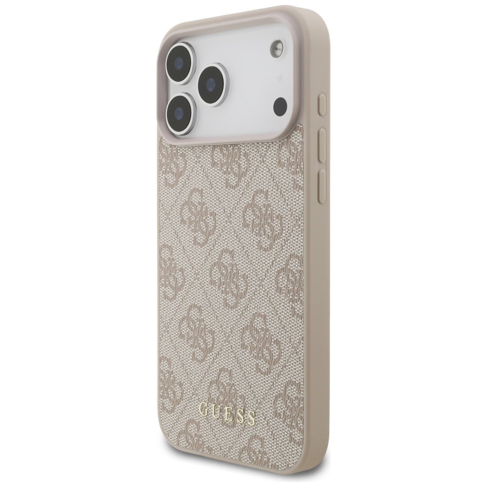 iPhone 17 Pro Max dėklas Guess 4G Classic – rožinis 1 iPhone 17 Pro Max dėklas Guess 4G Classic – rožinis 1