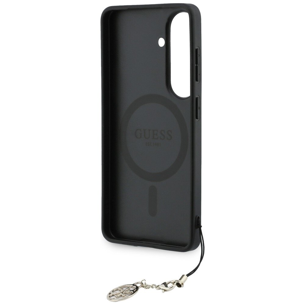 Samsung Galaxy S26 Guess 4G Classic Logo Charm MagSafe dėklas – juodas 5